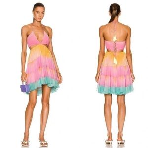 Rococo Sand Zale Cutout Mini Dress